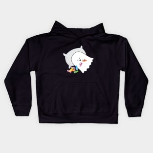 Gordie the Ghost (too much candy, fell asleep) | by queenie's cards Kids Hoodie